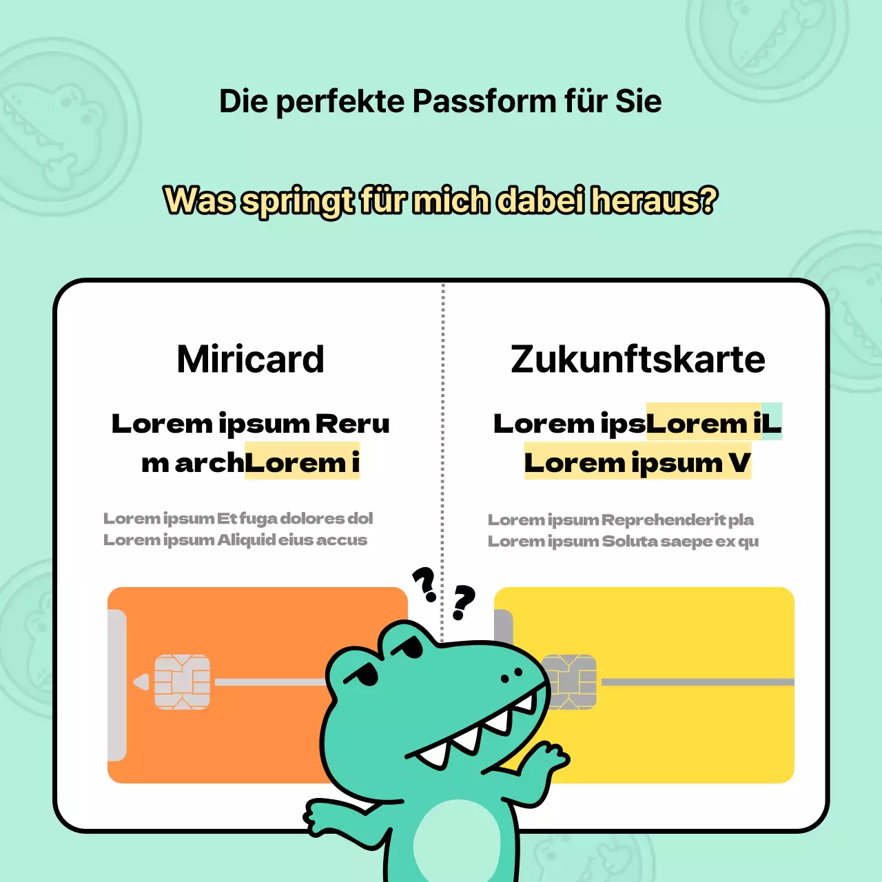 Ankündigungen von Argo, einer kitschigen Figur mit mintfarbenem Hintergrund