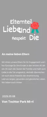 Kalligraphie zum Muttertag mit roter Nelke Illustration