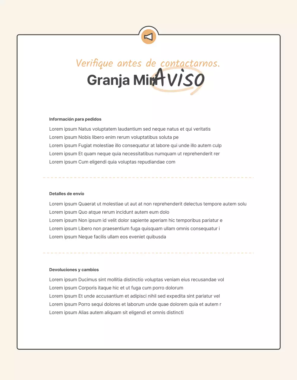 Promover la venta de un cuello básico de ganchillo naranja y beige