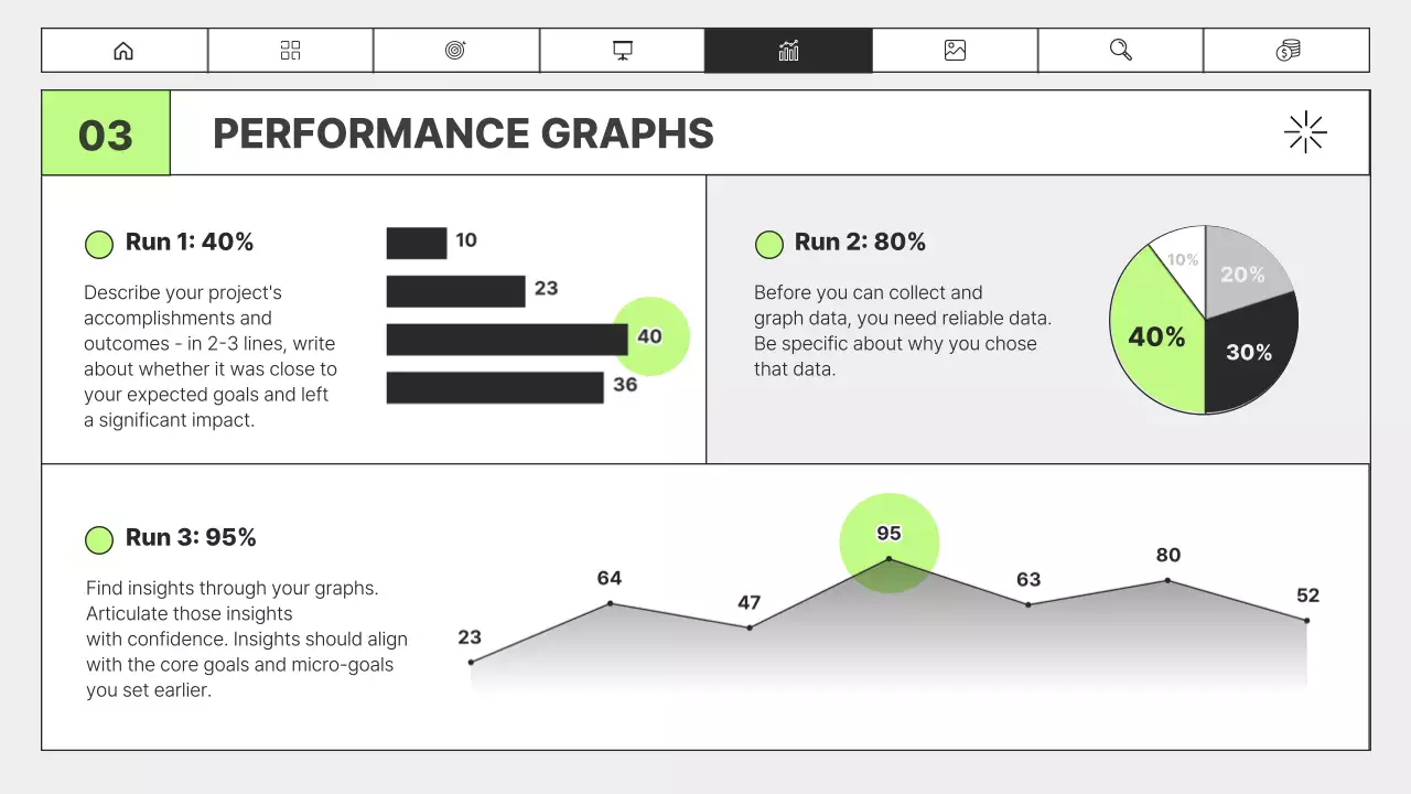 화이트 미니멀 퍼포먼스 보고서 템플릿 프레젠테이션