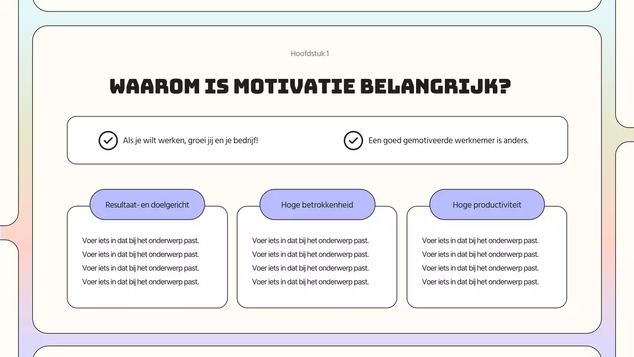 Een eenvoudige, regenboogkleurige les in organisatiemotivatie