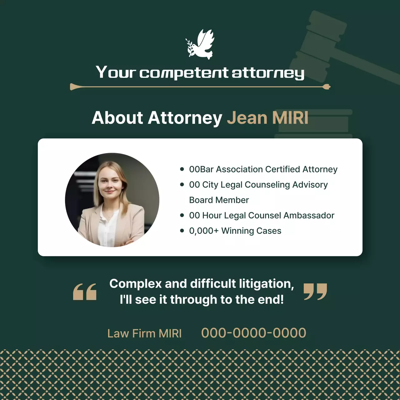 Green Professional Law Promotion Instagram Carousel