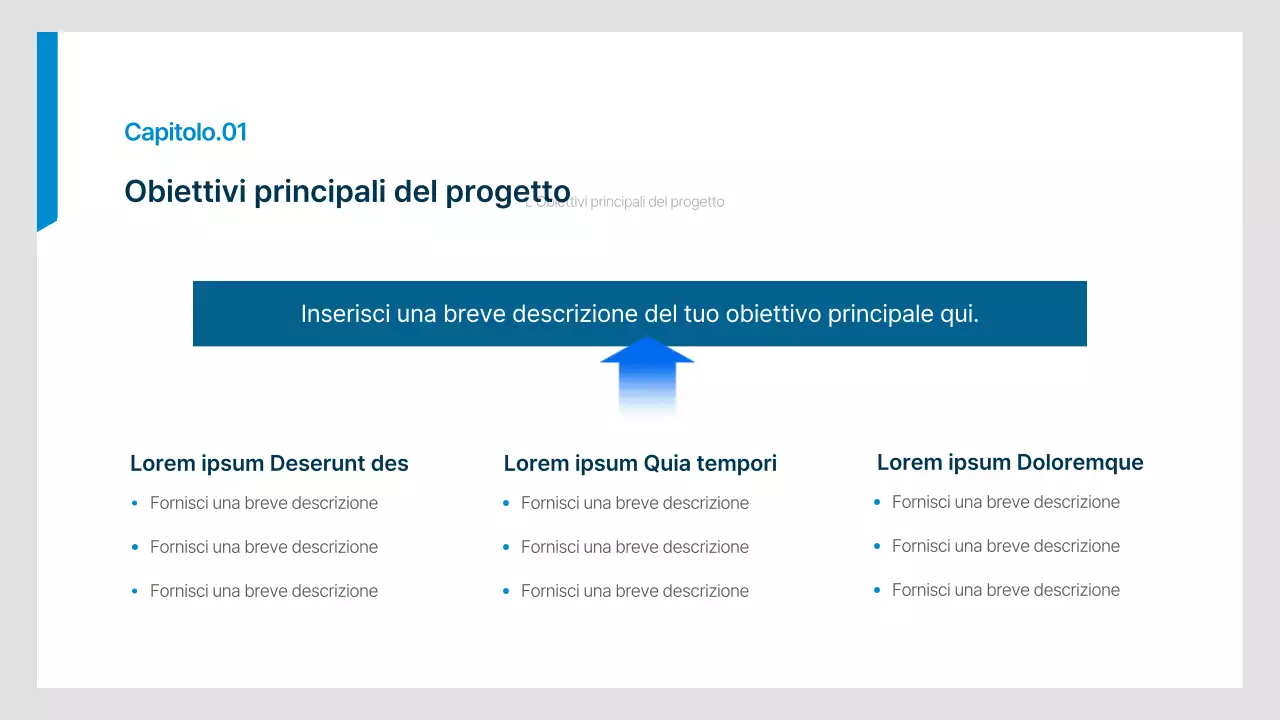 Piano aziendale semplice per impiegati in blu e blu