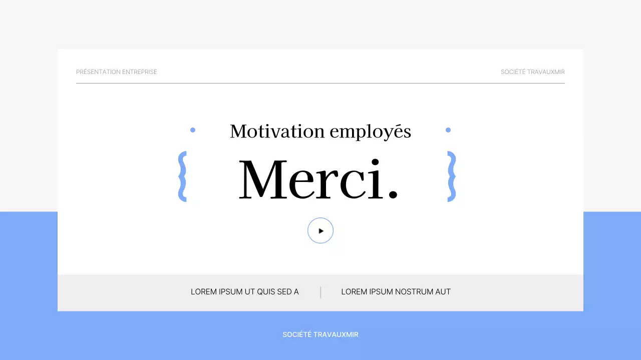 Matériel de formation motivant simple, bleu clair et gris