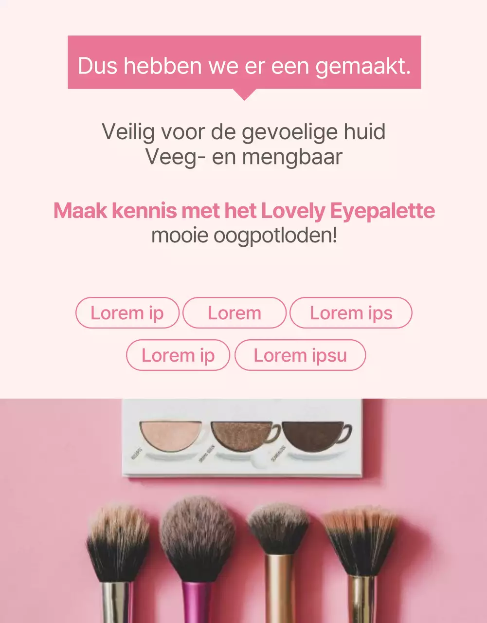 Promoot cosmetica in moderne roze tinten