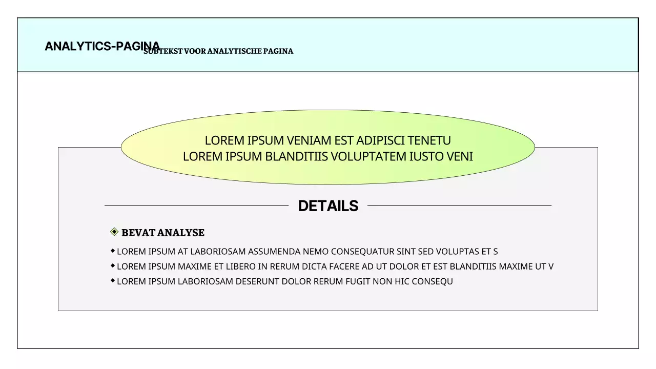 Een eenvoudig afdrukbaar rapport in lichtblauw en chartreuse