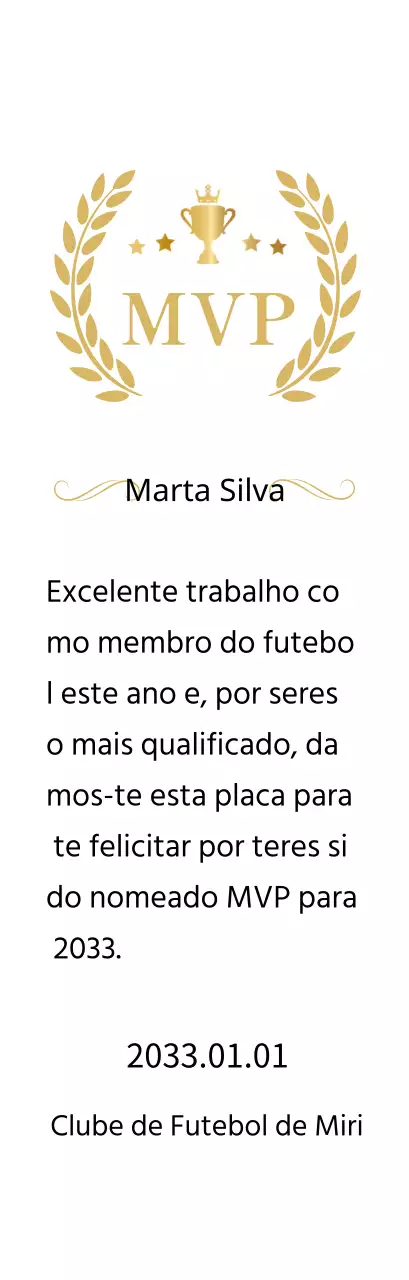 Luxuosas placas de campeonato com louros e troféus em ouro
