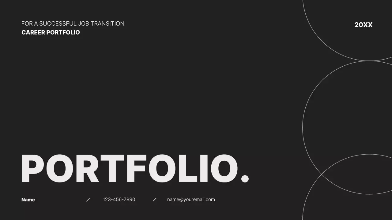 블랙 모던 커리어 포트폴리오 프레젠테이션