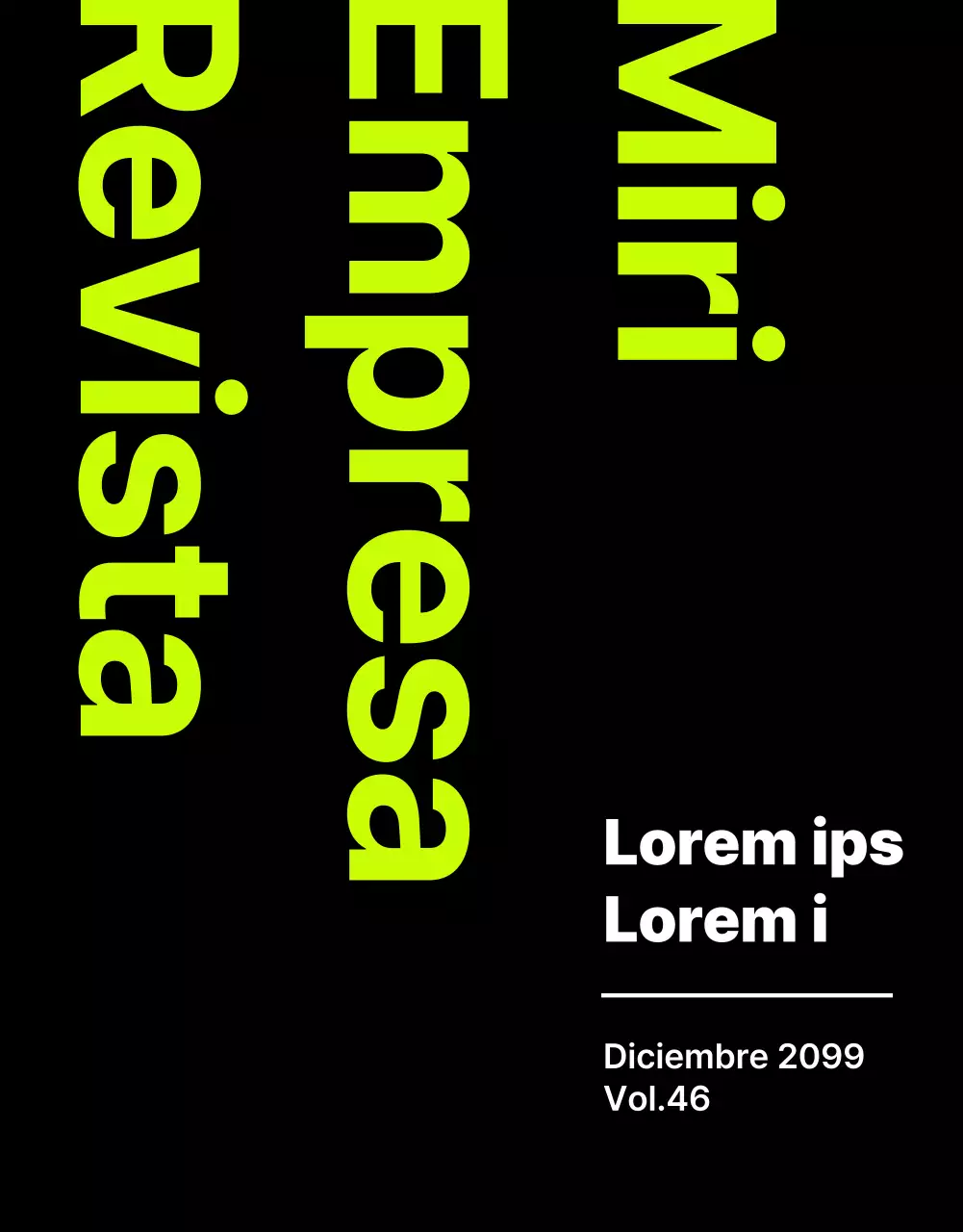 Un moderno boletín interno con toques verde lima