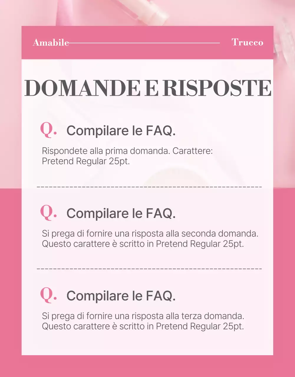 Promuovere i cosmetici nelle moderne tonalità del rosa