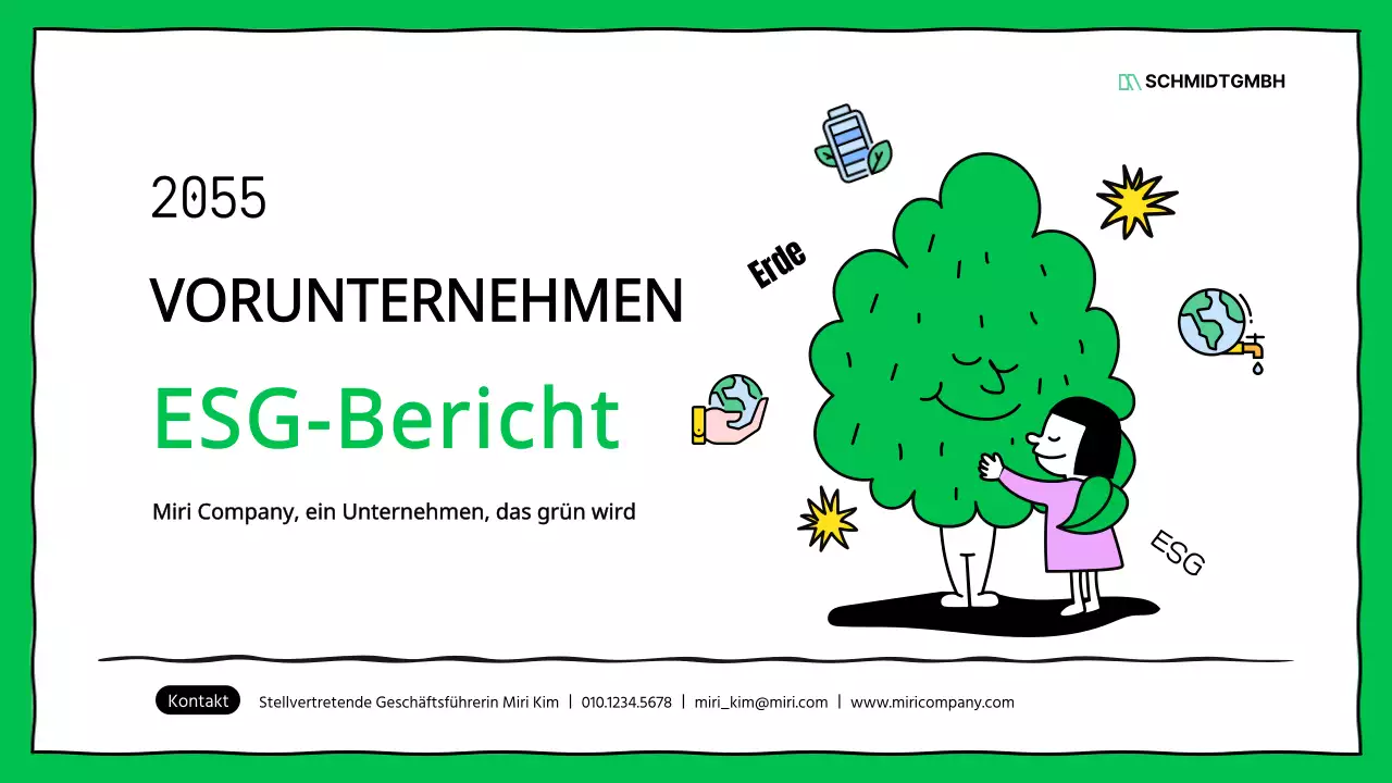 Kitschige ESG-Unternehmensberichte in Grün