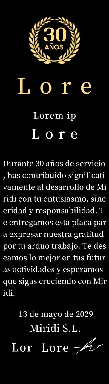 Concepto de placa de antigüedad con símbolo de laurel