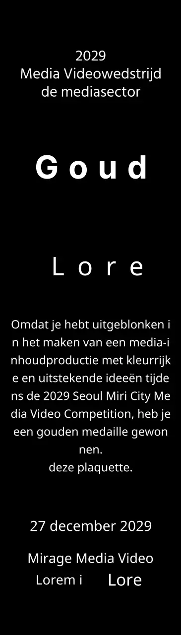 Winnende plaquettes voor een keurig wedstrijdconcept