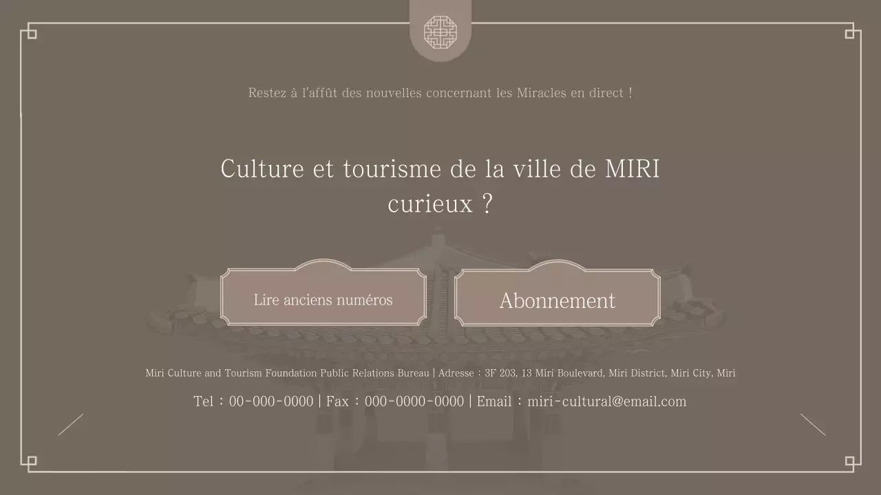 Magazine Brown and Simple Culture and Tourism Newsletter