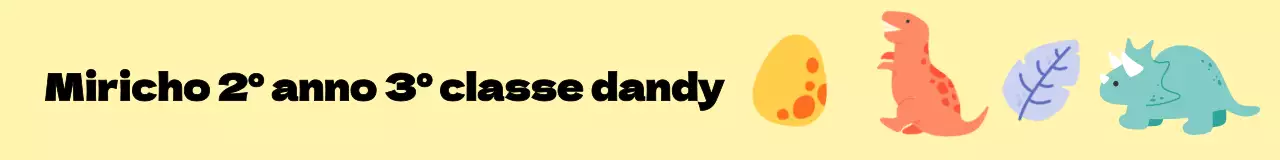 Per le classi elementari con illustrazioni di dinosauri colorate