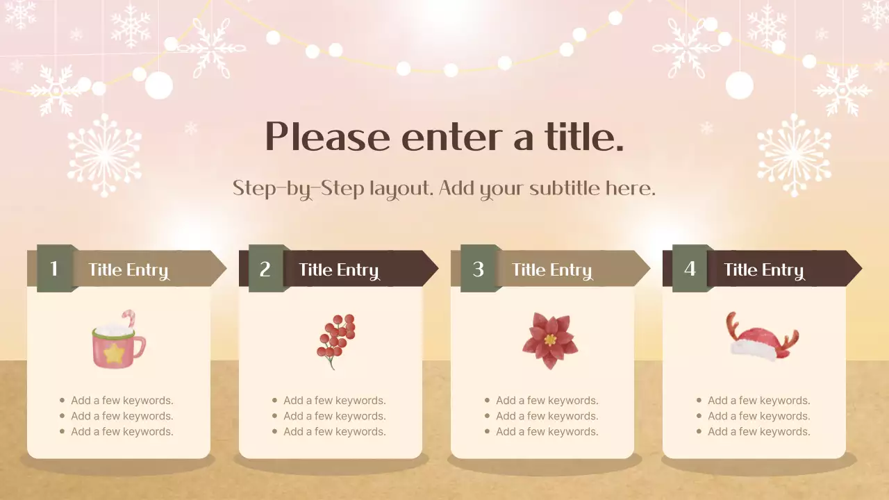 베이지 전통 겨울 가이드 프레젠테이션