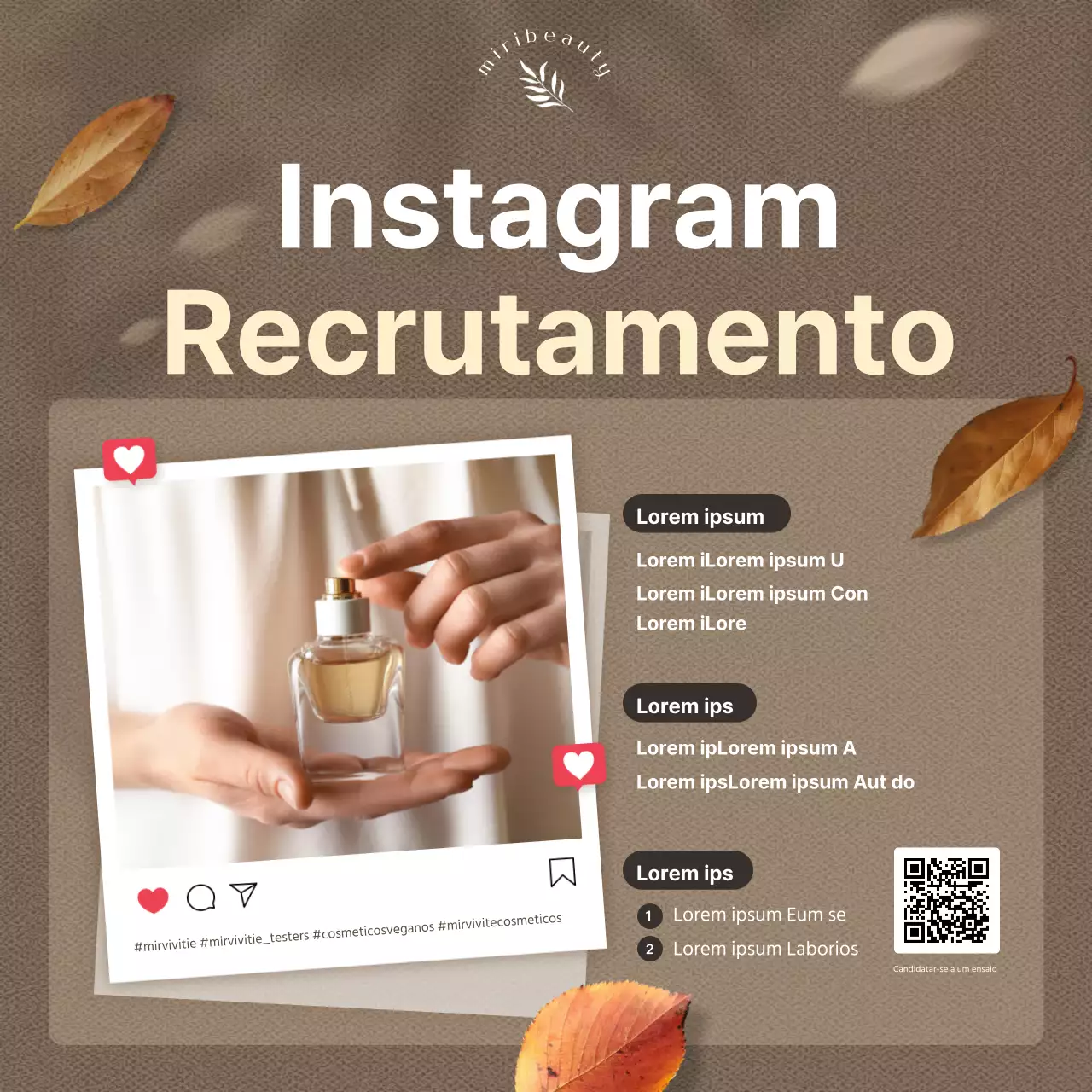 Promover o evento de experimentação de produtos de beleza simples da Brown