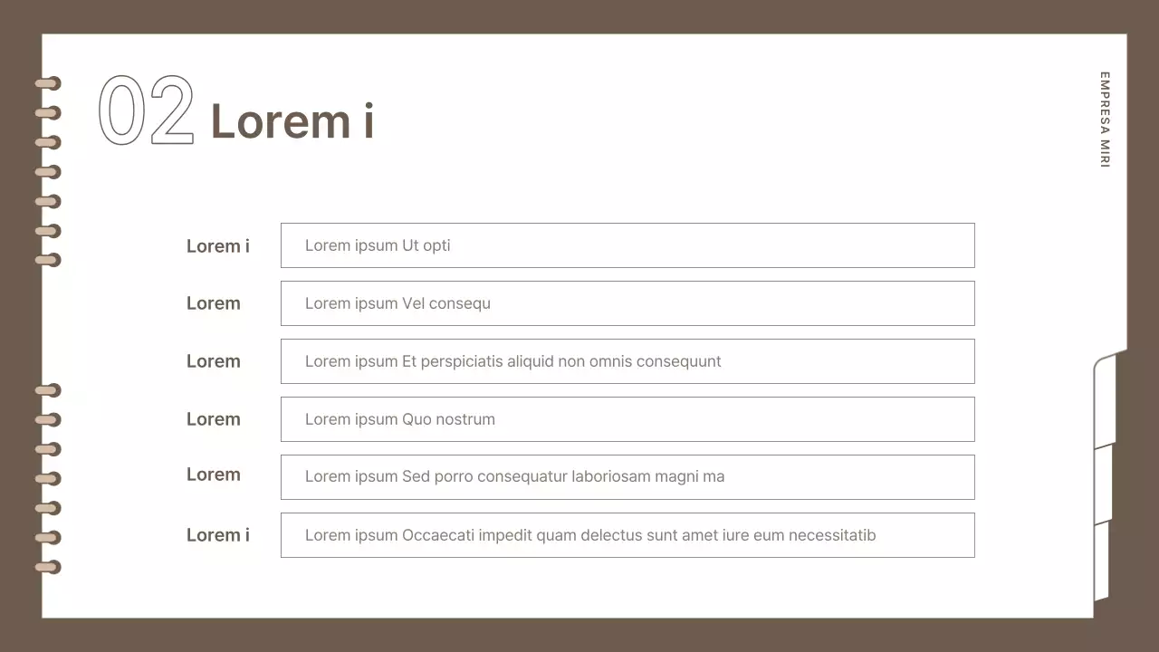 Planificador de eventos sencillo y de marca en marrón