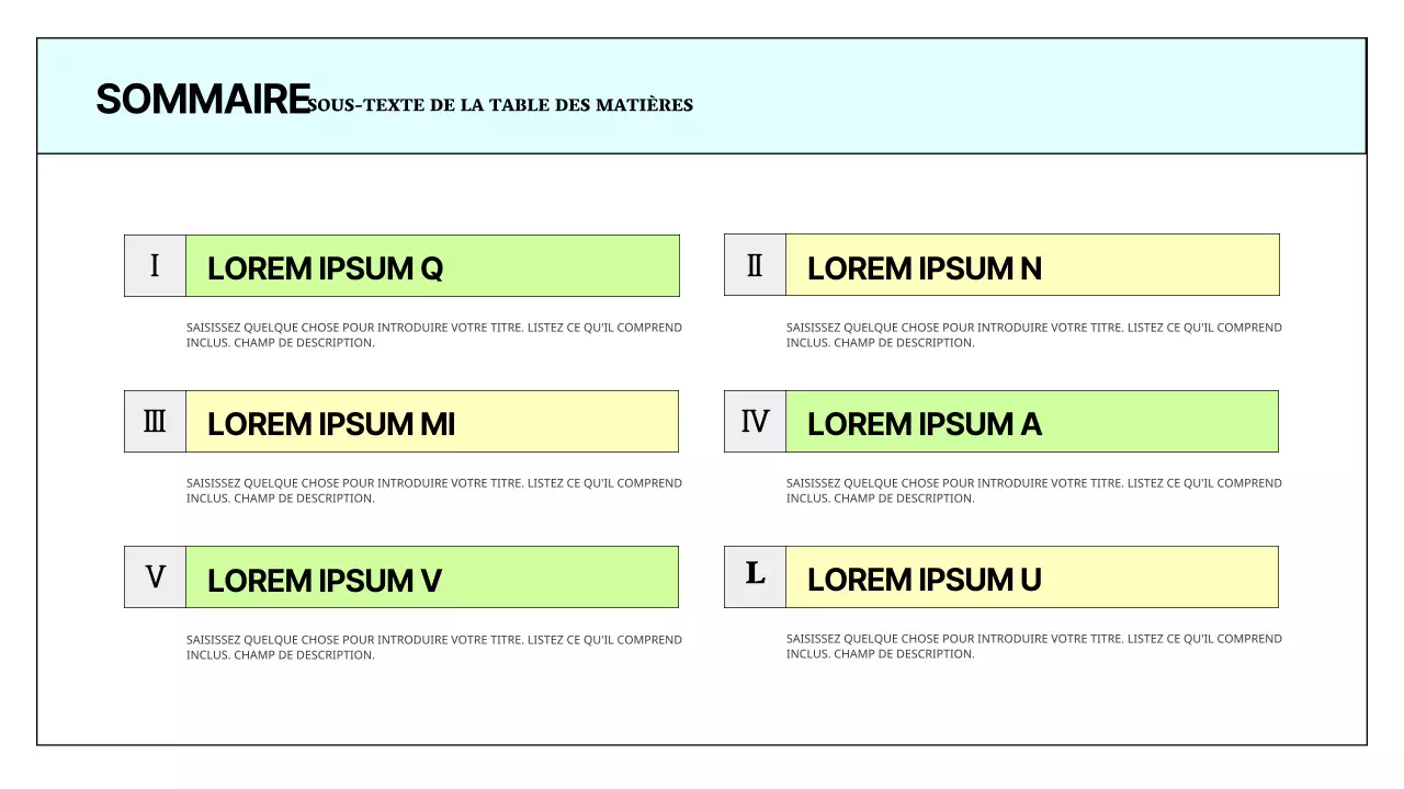 Un rapport imprimable simple en bleu clair et chartreuse