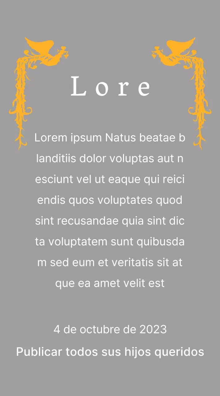 Placa de agradecimiento con motivo del Día de la Madre e ilustración de un ave fénix