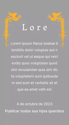 Placa de agradecimiento con motivo del Día de la Madre e ilustración de un ave fénix