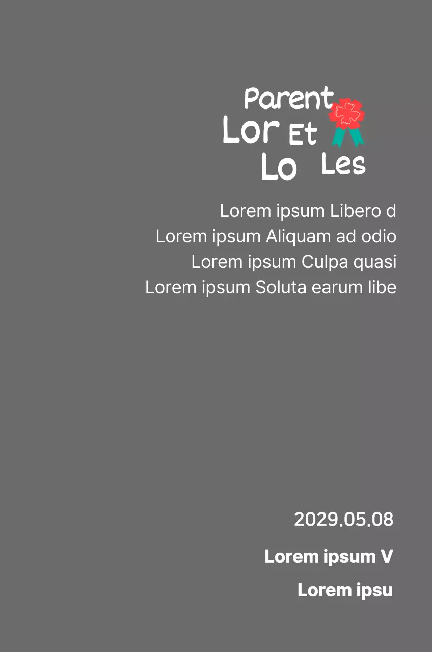 Calligraphie de la fête des mères avec illustration d'un œillet rouge