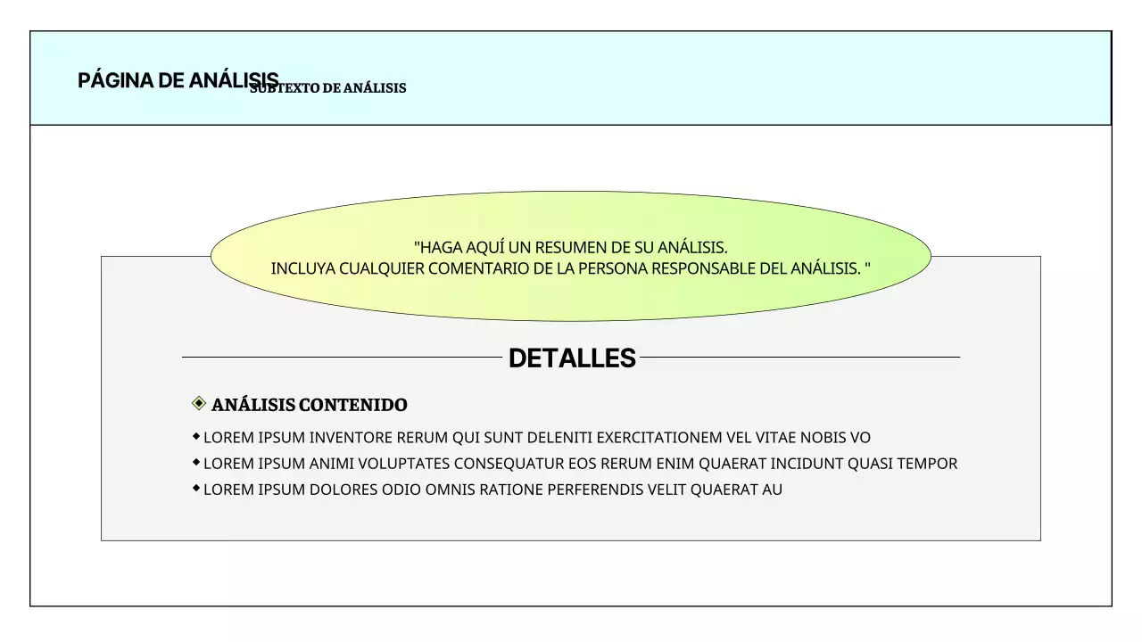 Un sencillo informe imprimible en azul claro y chartreuse