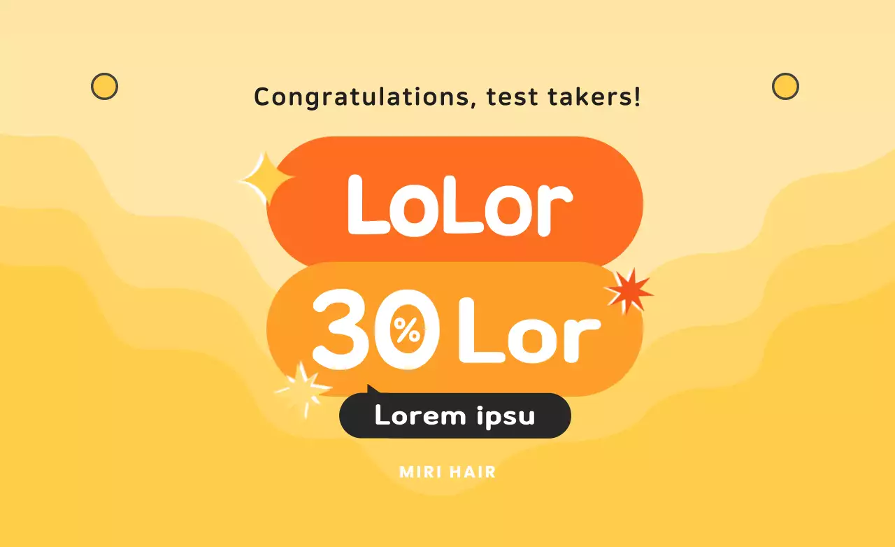 Rancang acara ujian dengan latar belakang gradien kuning