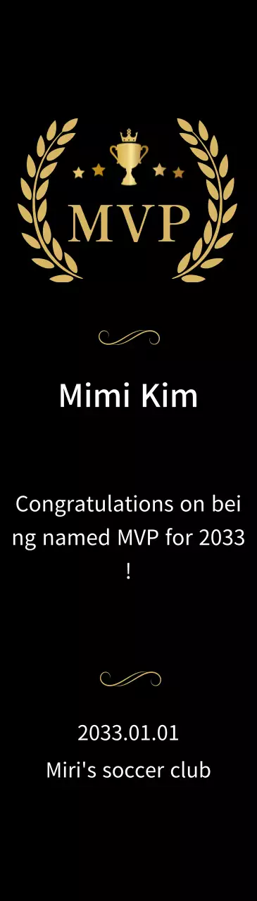 Plakat pemenang yang mewah dengan hiasan laurel emas dan piala