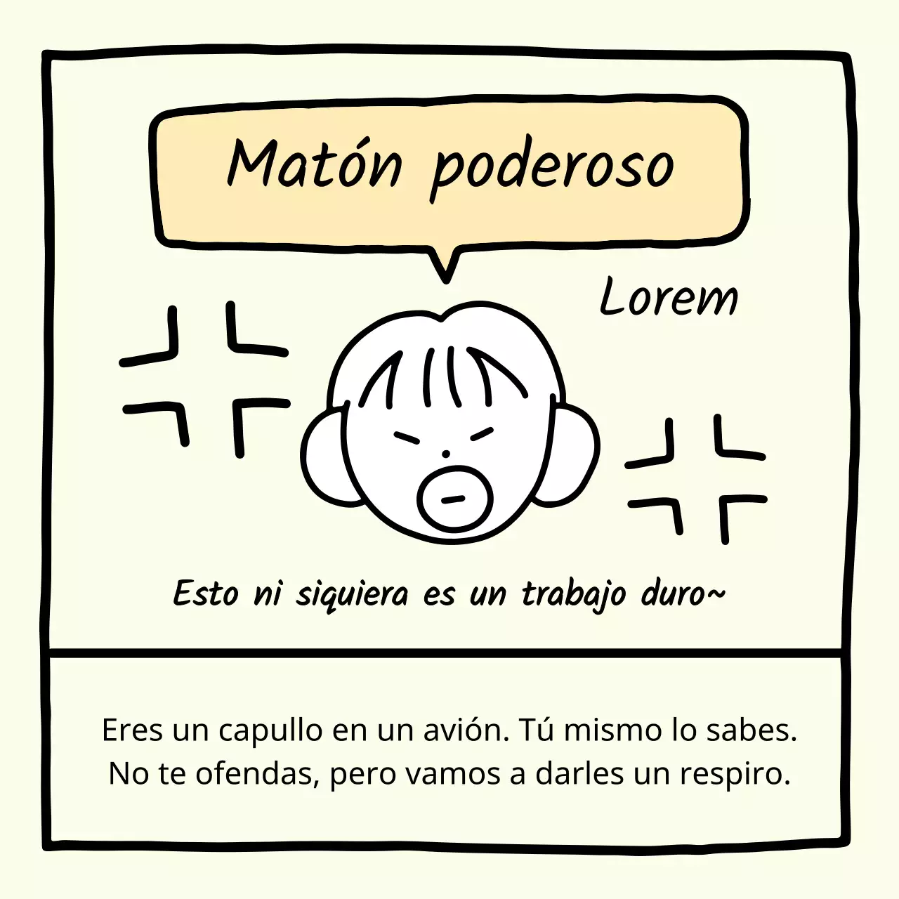 Sobre la prueba de sabor de la botella amarilla