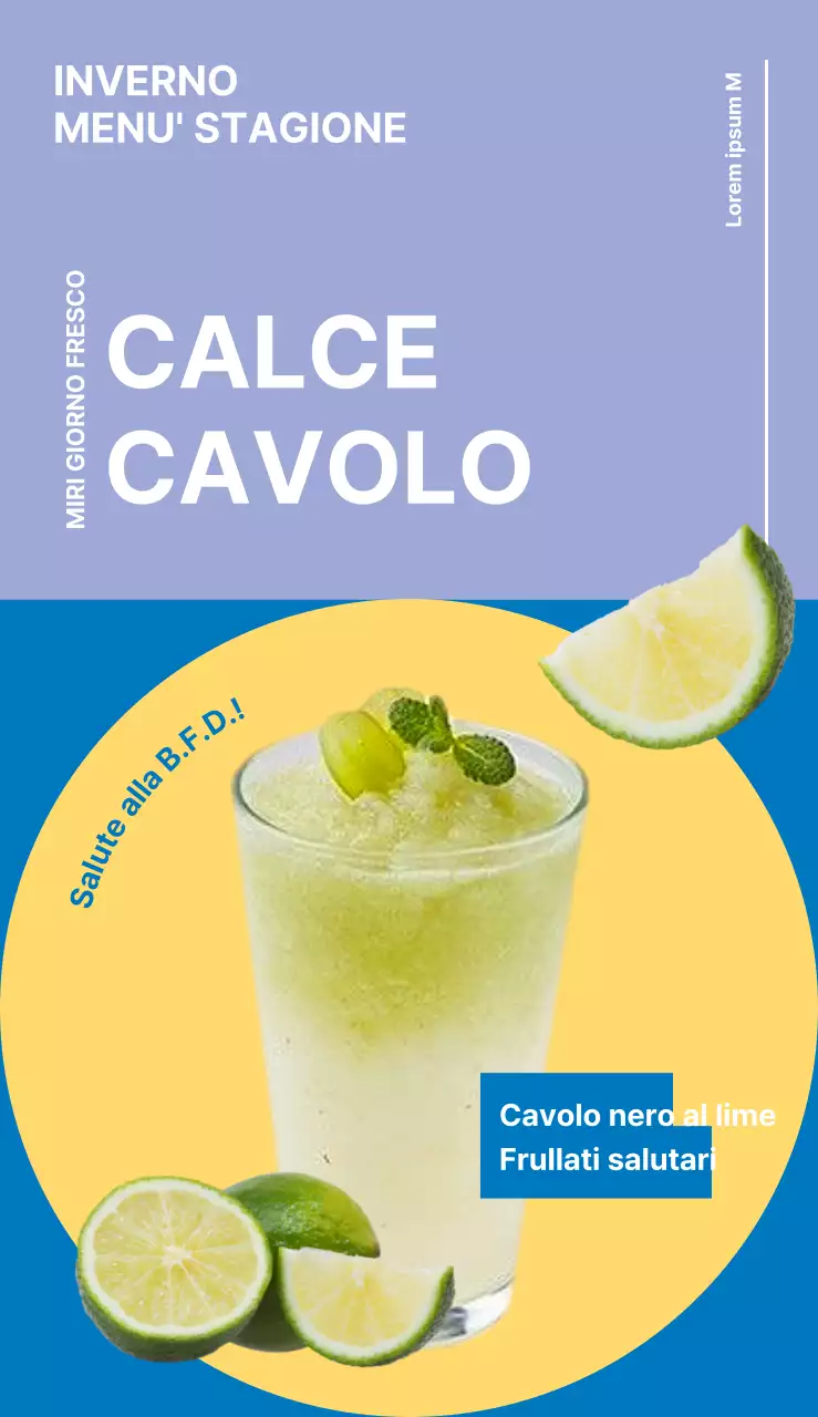 Promuovete il nuovo menu della vostra caffetteria con un concept colorato e luminoso