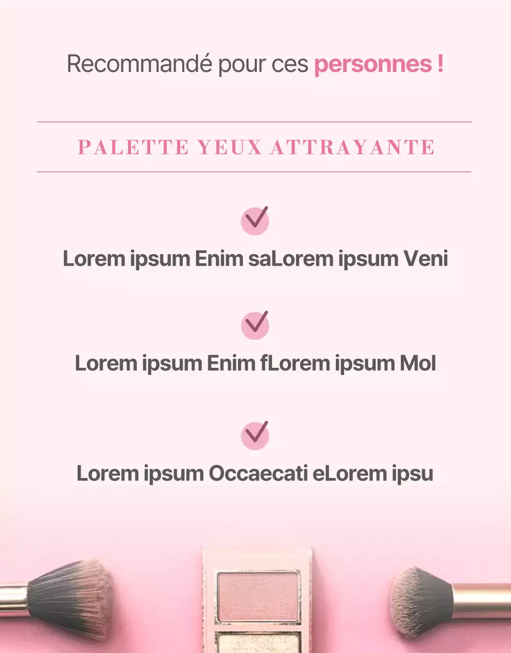 Promouvoir les cosmétiques dans des tons modernes de rose