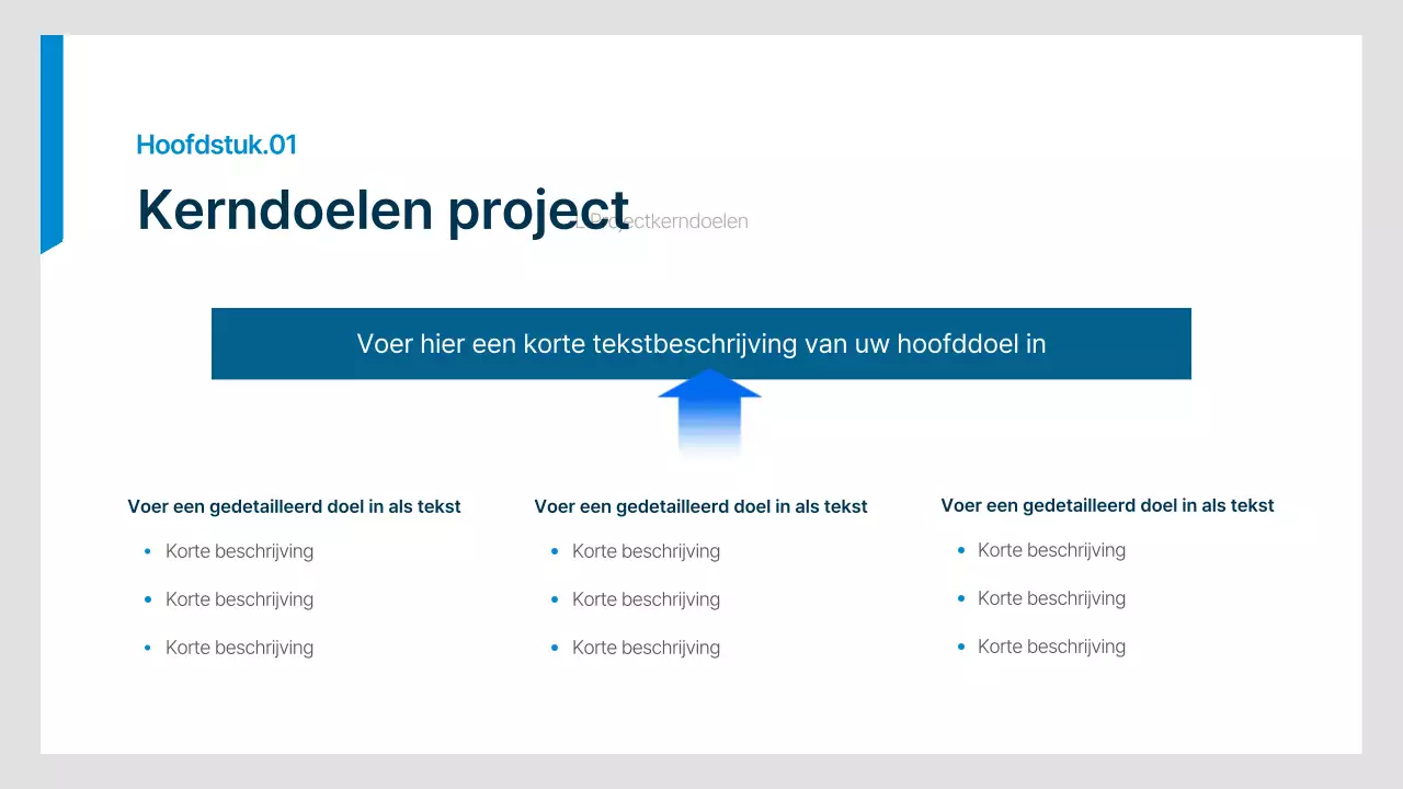 Eenvoudig businessplan voor kantoormedewerker in marineblauw