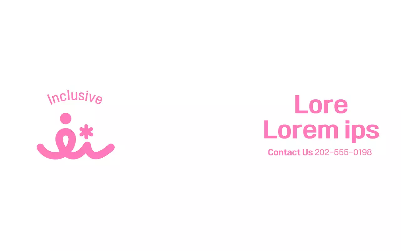 Logo sektor publik pusat dukungan berwarna merah muda bersih