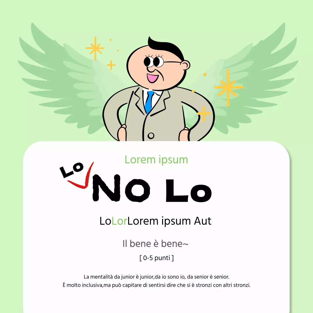 Promuovere il Gag Level Test in rosso e nero