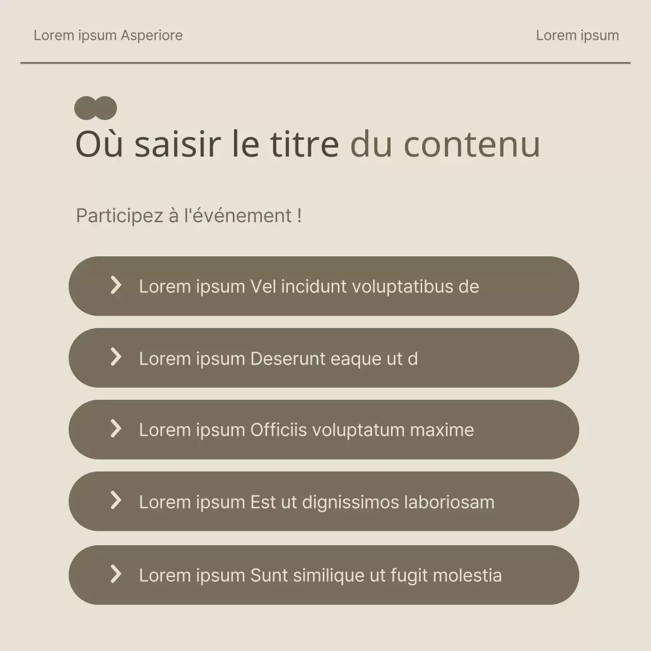 Promouvoir un kit de marque intérieur simple en kaki et beige