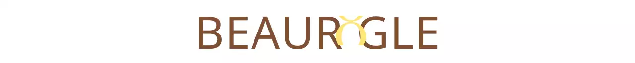 Eenvoudige en emotionele tekst logo stijl met alfabet punten in bruin, wit en geel voor schoonheid winkel promotie en promotie