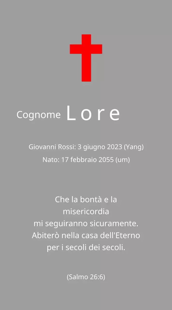 Targhe funebri di concezione cristiana o cattolica con versetti biblici