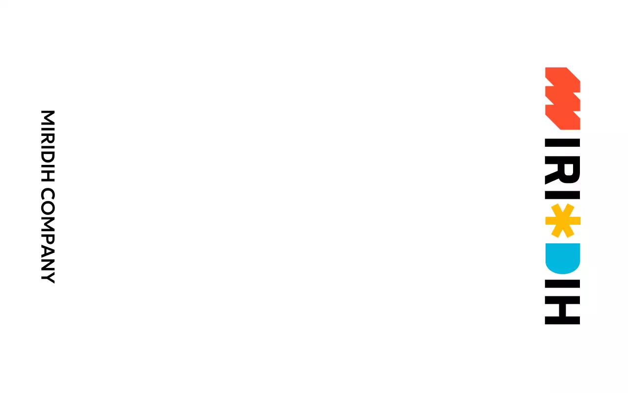 Company promotional design with a pop of color