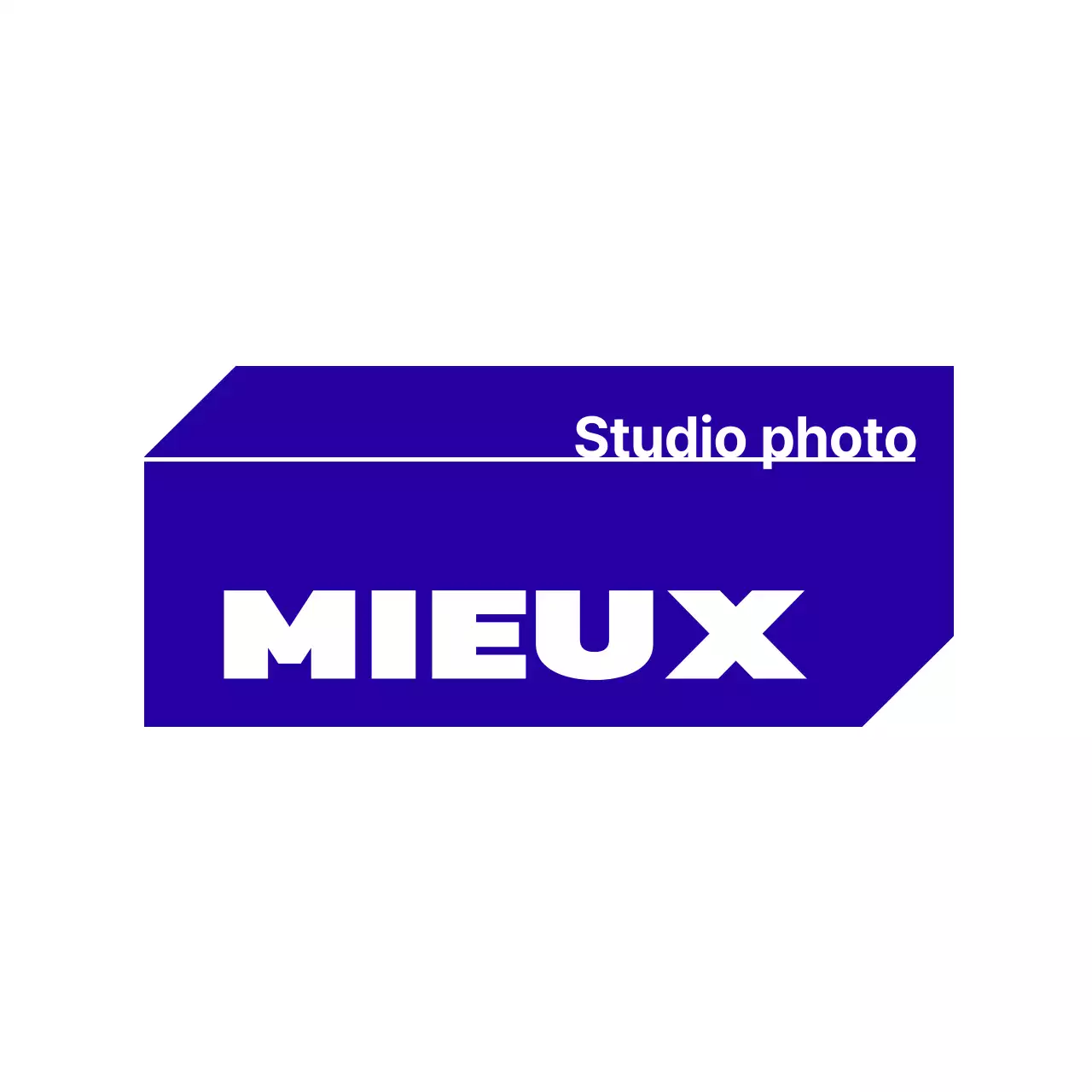 Enseigne de studio simple en bleu