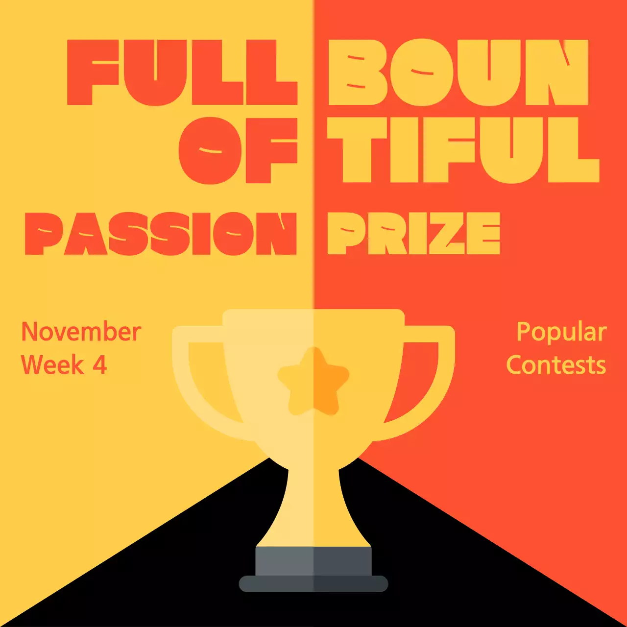 Orange Bold Contest Promotion Social Media Post