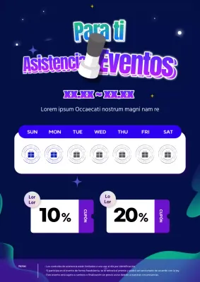 Promover eventos de asistencia en azul y morado