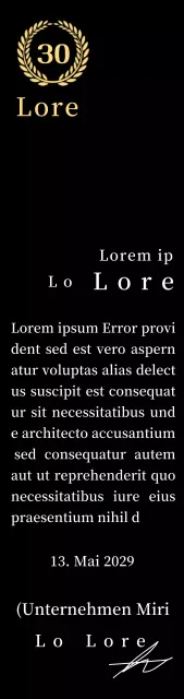 Firmenjubiläumsplakette mit Lorbeersymbol Konzept