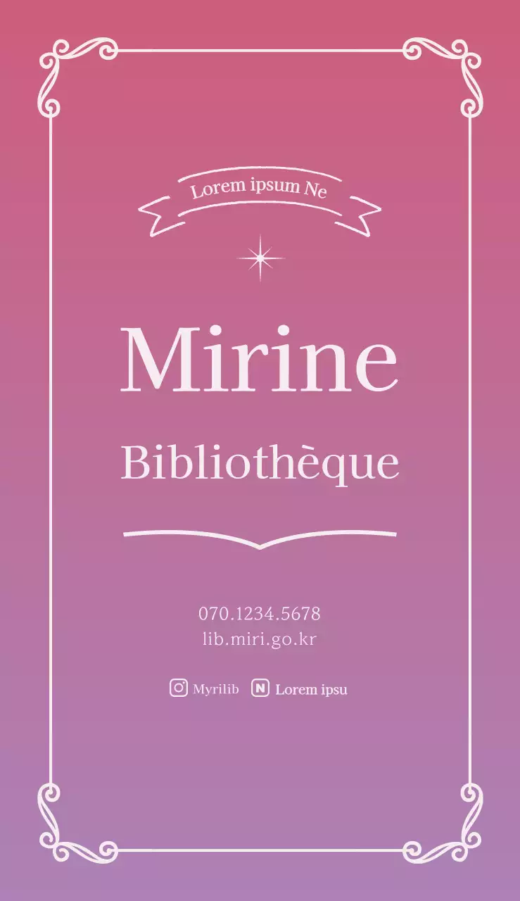 Promouvoir une bibliothèque simple et classique en rose