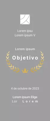 Placa del ganador del concurso conceptual con líneas de laurel e ilustración de una corona