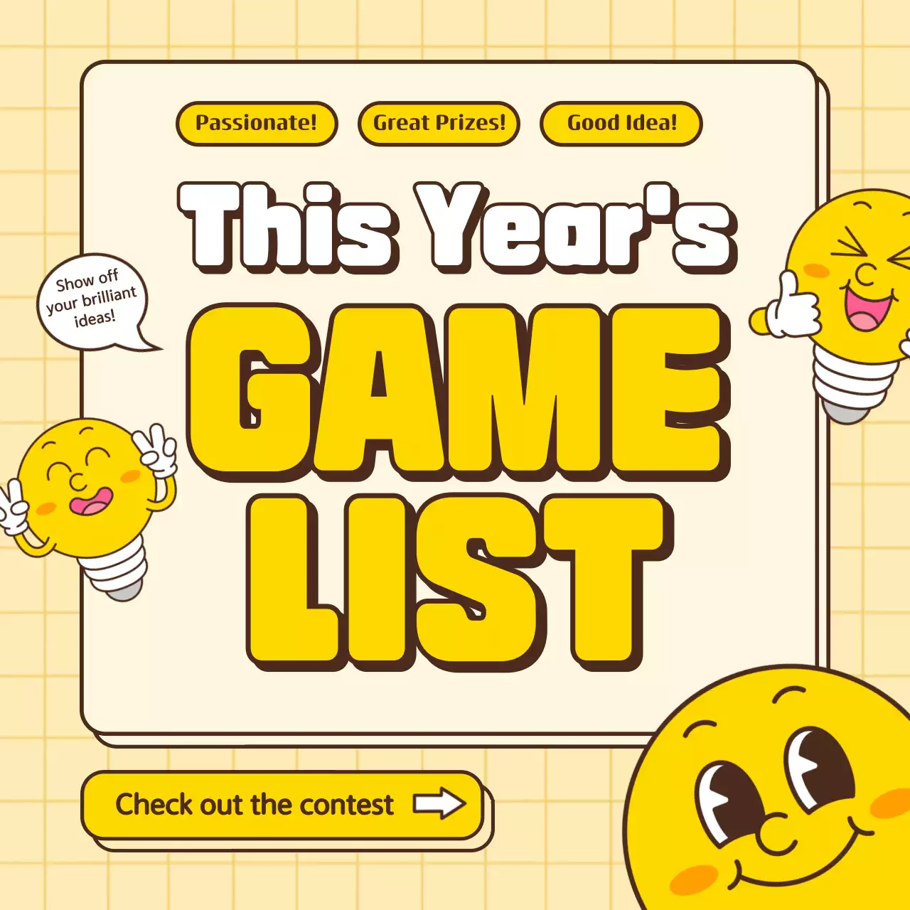 Yellow Comic Game Promotion Instagram Carousel