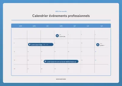 Un calendrier de base bleu et bleu marine