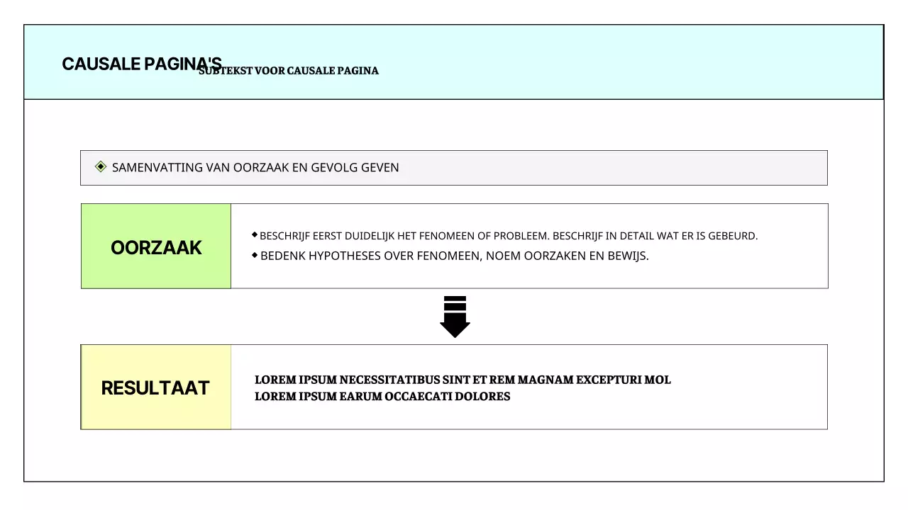 Een eenvoudig afdrukbaar rapport in lichtblauw en chartreuse