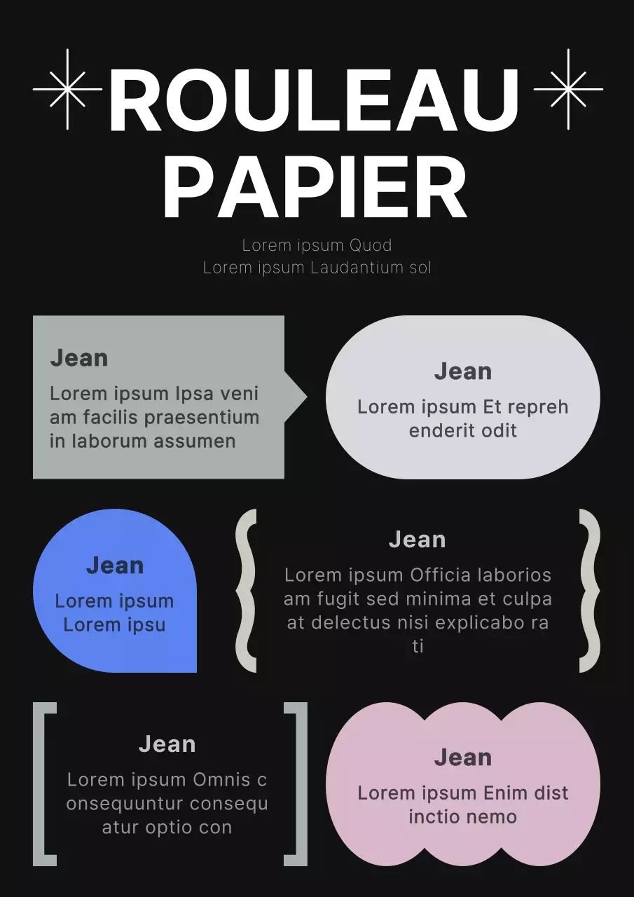 Poste de papier à rouler d'entreprise moderne en noir et blanc