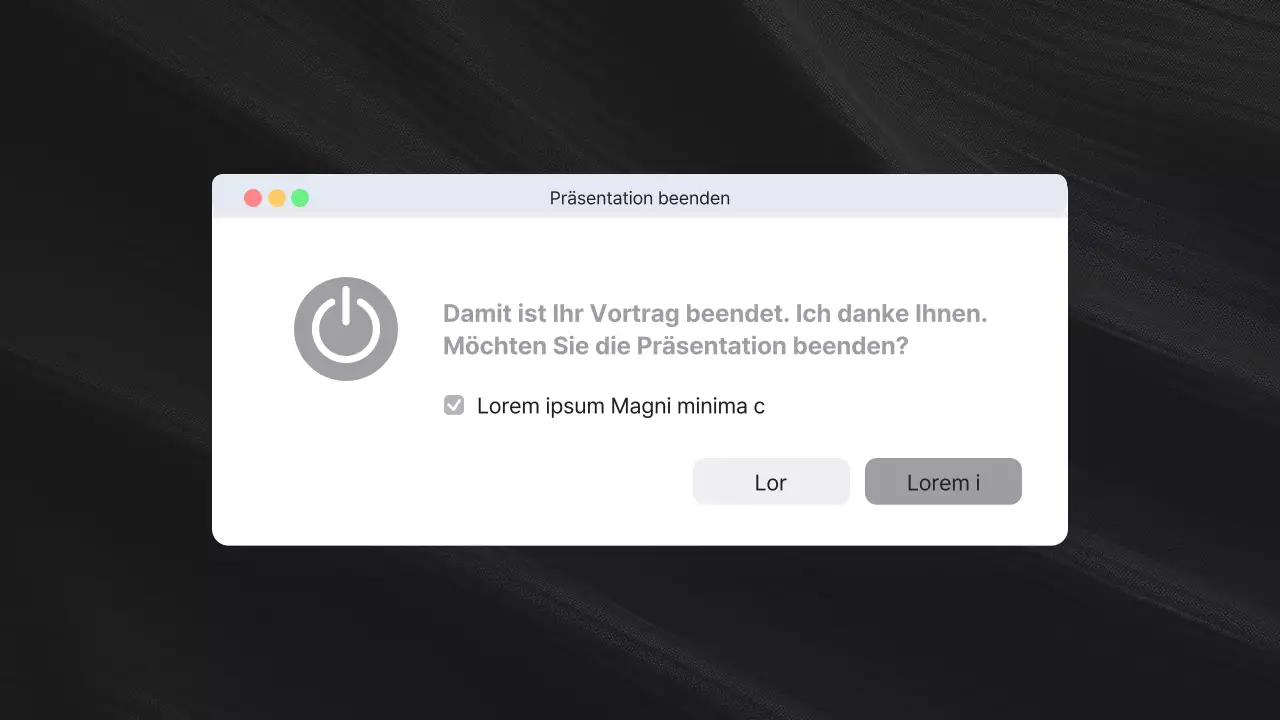 Moderner Desktop-UI-Vorschlag in Schwarz
